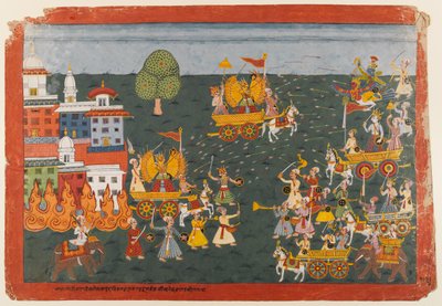 Foglio da una serie Bhagavata Purana, c.1800 da Nepalese School